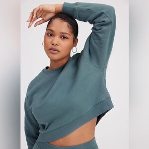 Girlfriend Collective Lagoon Cropped Sweatshirt